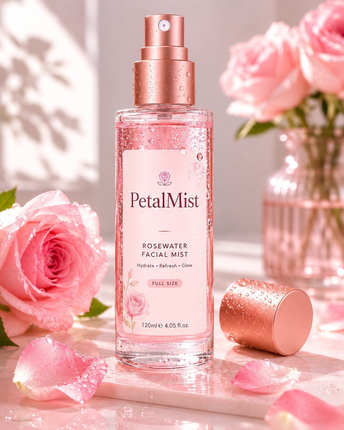 PetalMist — Rosewater Facial Mist (Full Size, 120ml)
