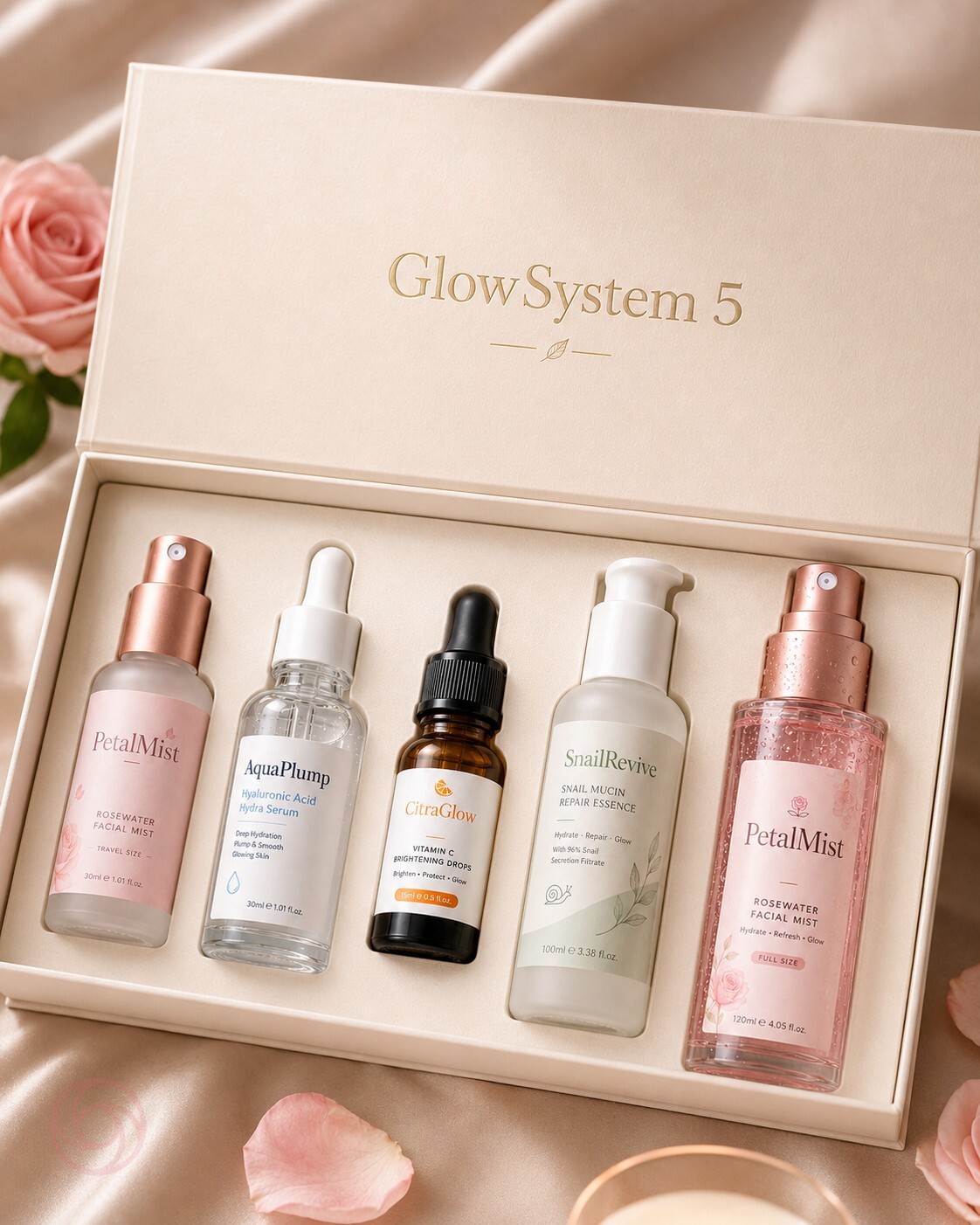 GlowSystem 5 — Complete 5-Piece Skincare Routine